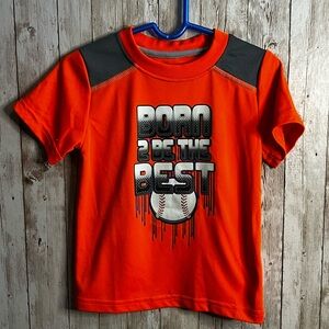 10/$20 *️⃣ Healthtex Orange and Black Kids Tee - Born 2 Be The Best
